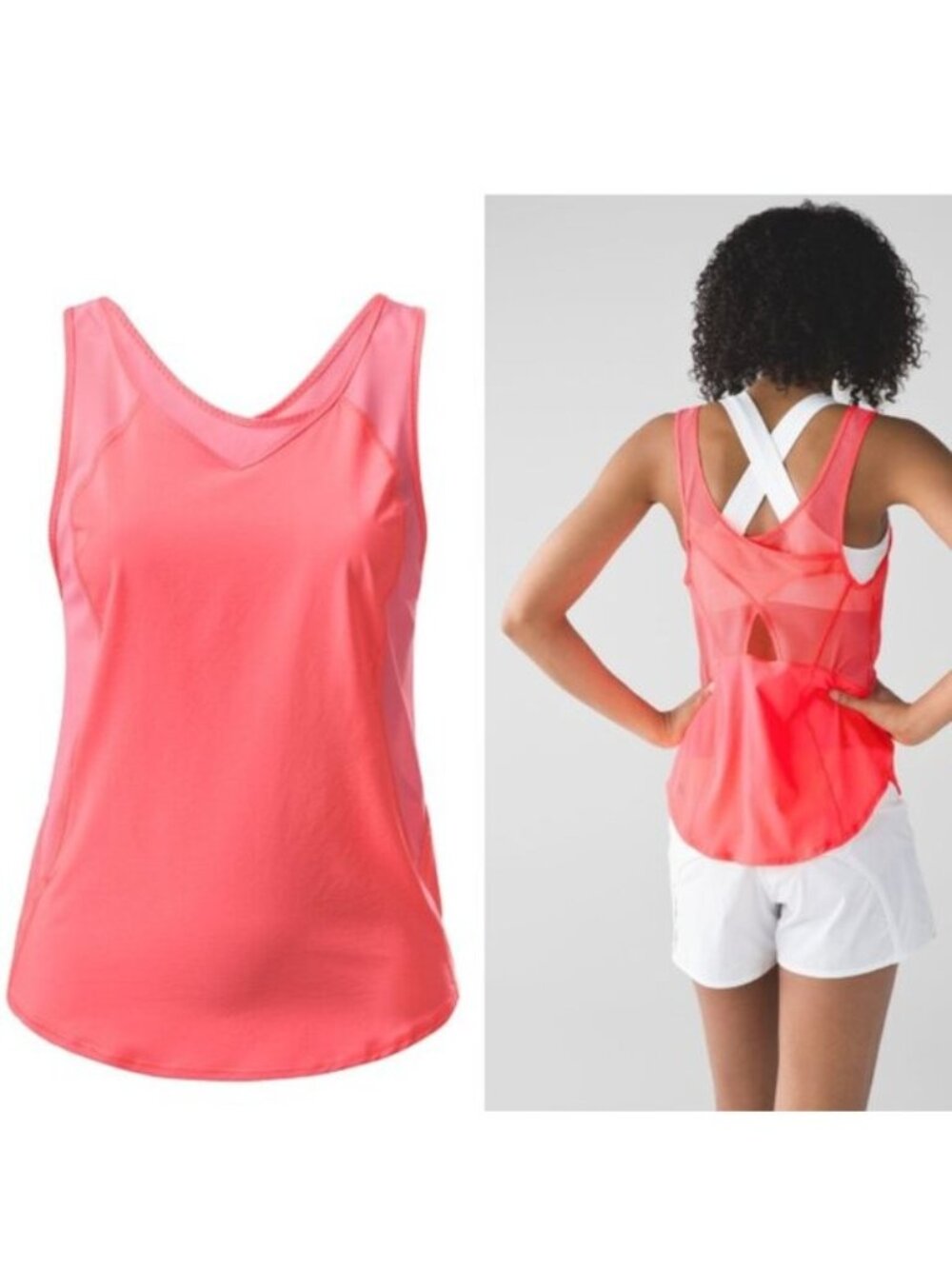 Lululemon Run With The Sun Tank Flash Light - Size S